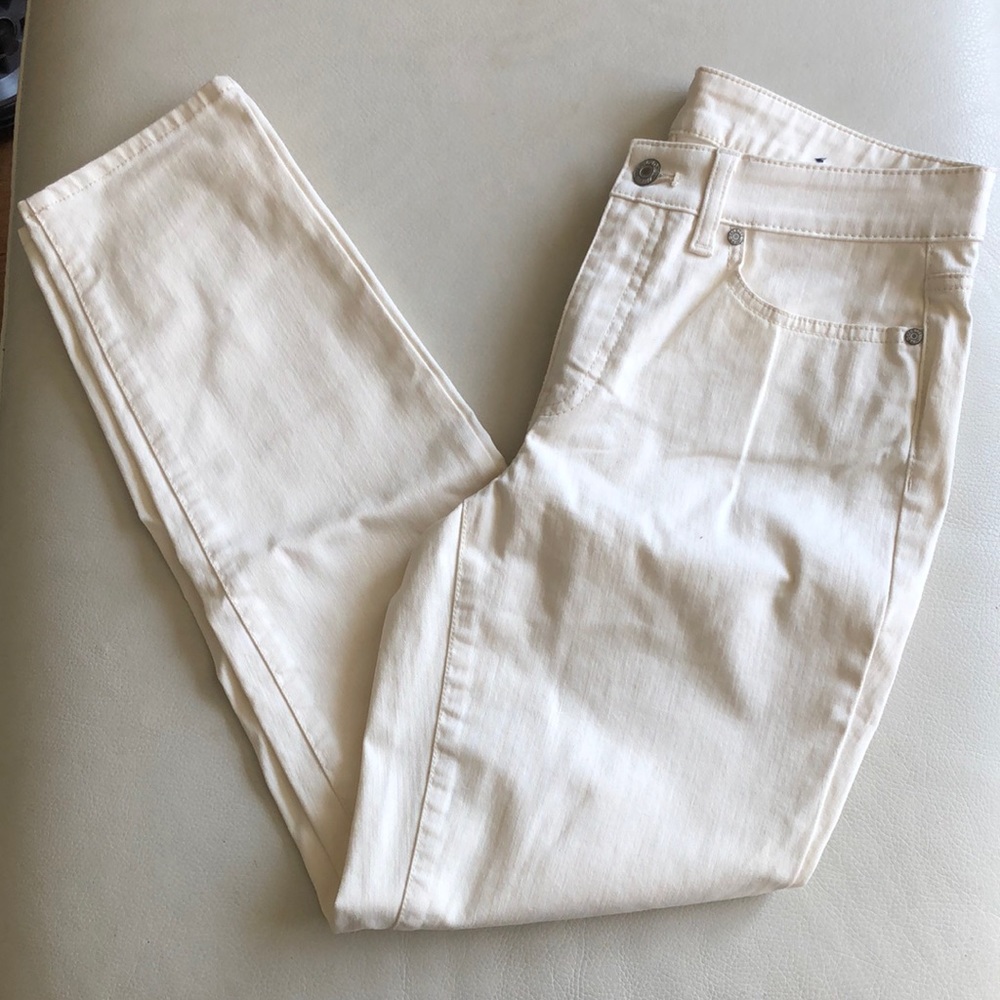 Talbots cream curvy slim ankle jeans NWOT